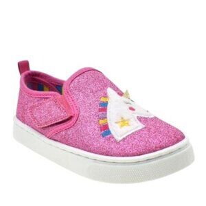 Wonder Nation Toddler Girl Size 9 Sneaker Twin Gore Sparkly Pink Unicorn Casual